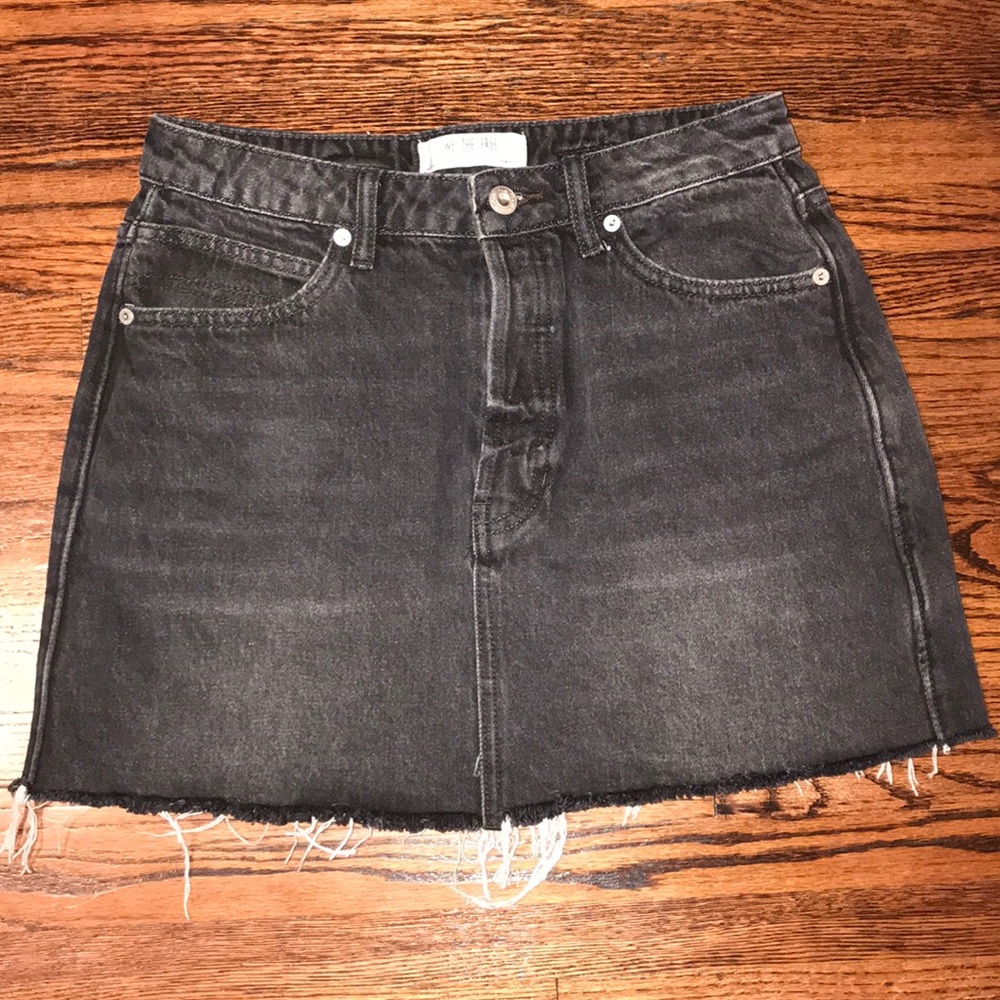Black Denim Skirt